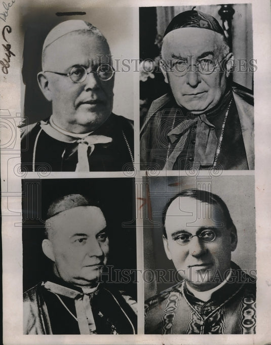 1937 Four priests up for election of Pope of the Catholic church - Historic Images