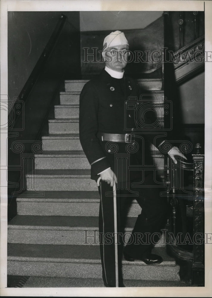 1937 Press Photo Candidate for National Chaplain of the American Legion in IL - Historic Images