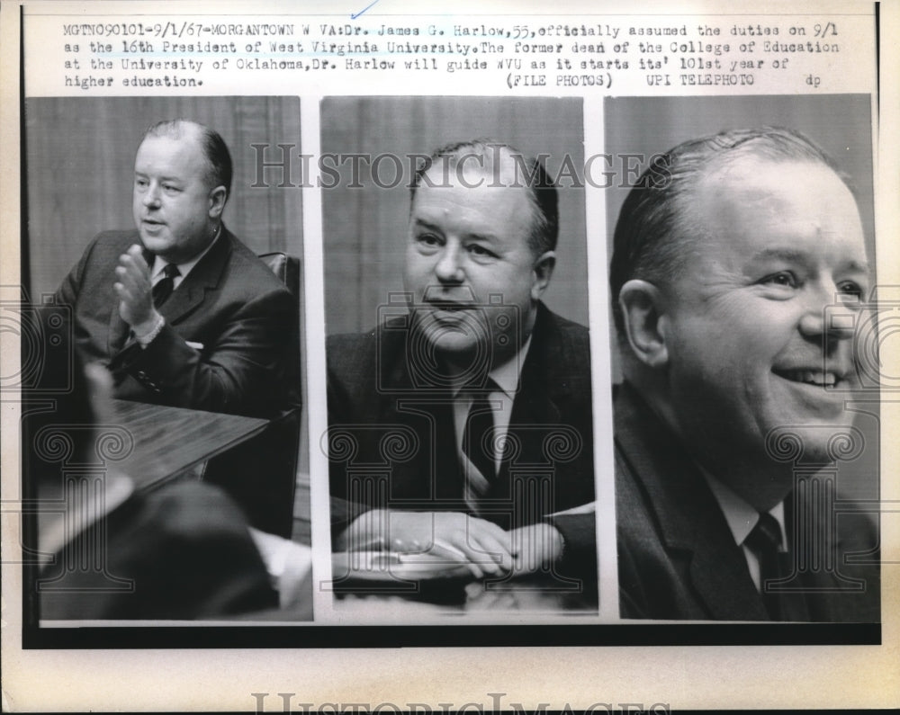 1967 New President of West Virgina University James Harlow - Historic Images