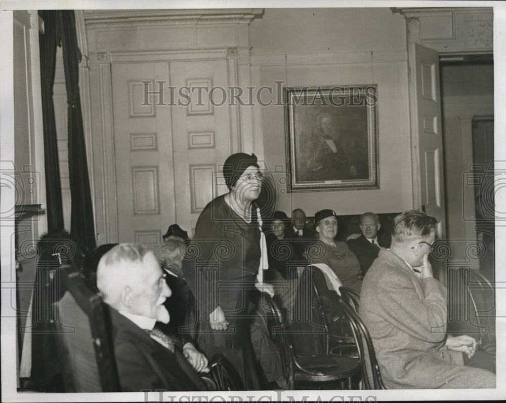 1933 Press Photo Mrs Mary Heimbuch of the Throggs Neck Taxpayers Association-Historic Images