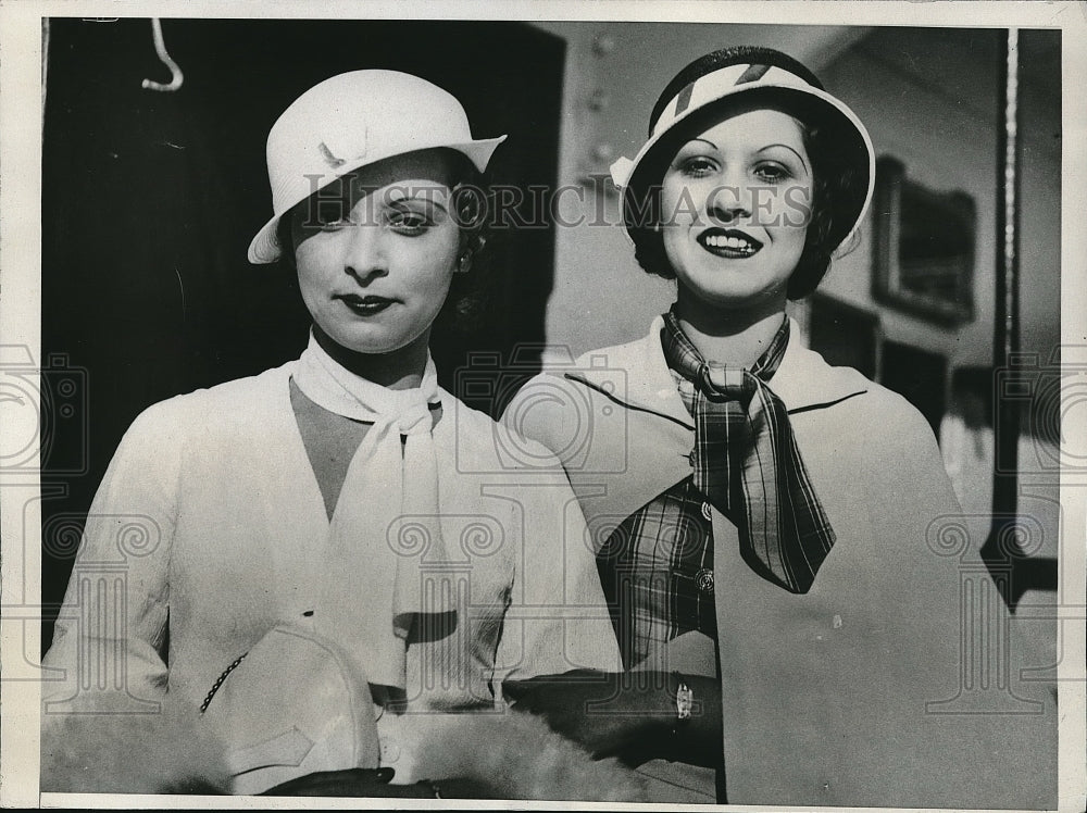 1933 Press Photo Rosara and Maria Salinas, daughters of Nucaraguan Consul Gen.-Historic Images