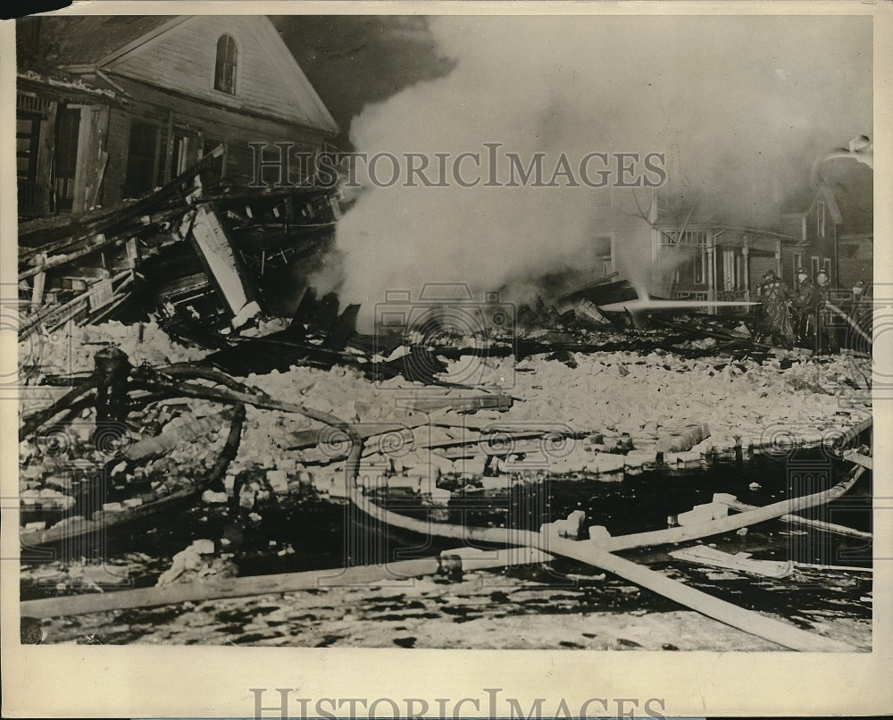 1927 Springfield MA remains of Mount Carmel Assoc. after Bomb - Historic Images