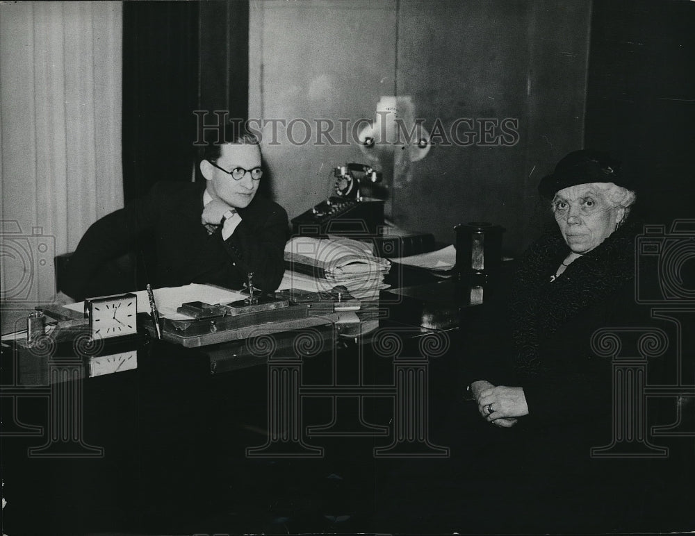 1938 Press Photo Mme. Wedimann, Ms. Rene Florict sons attorney - Historic Images