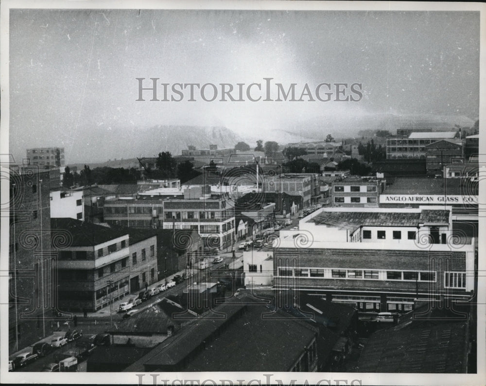 1960 Press Photo Aerial View Of Street In Johannesburg South Africa - Historic Images