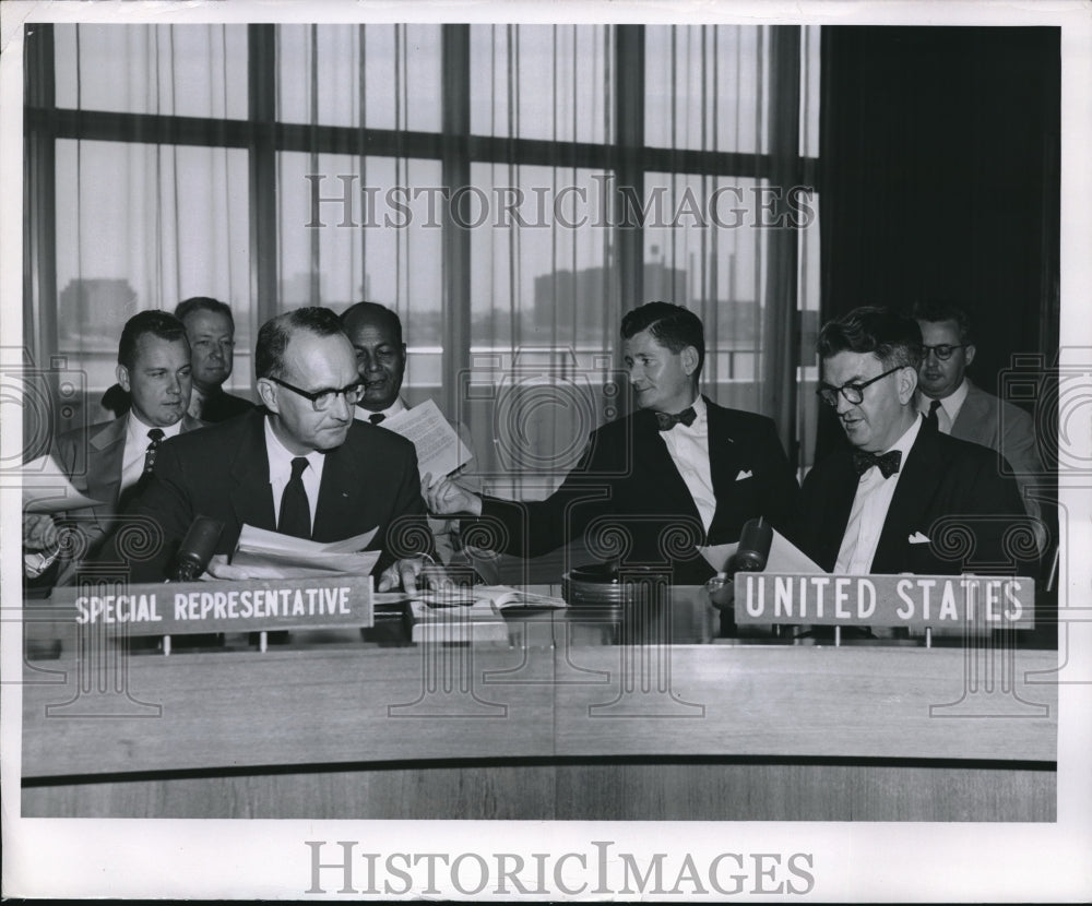 1955 Reps. Delmas Nucker & Robert Robbins of Trusteeship Council - Historic Images
