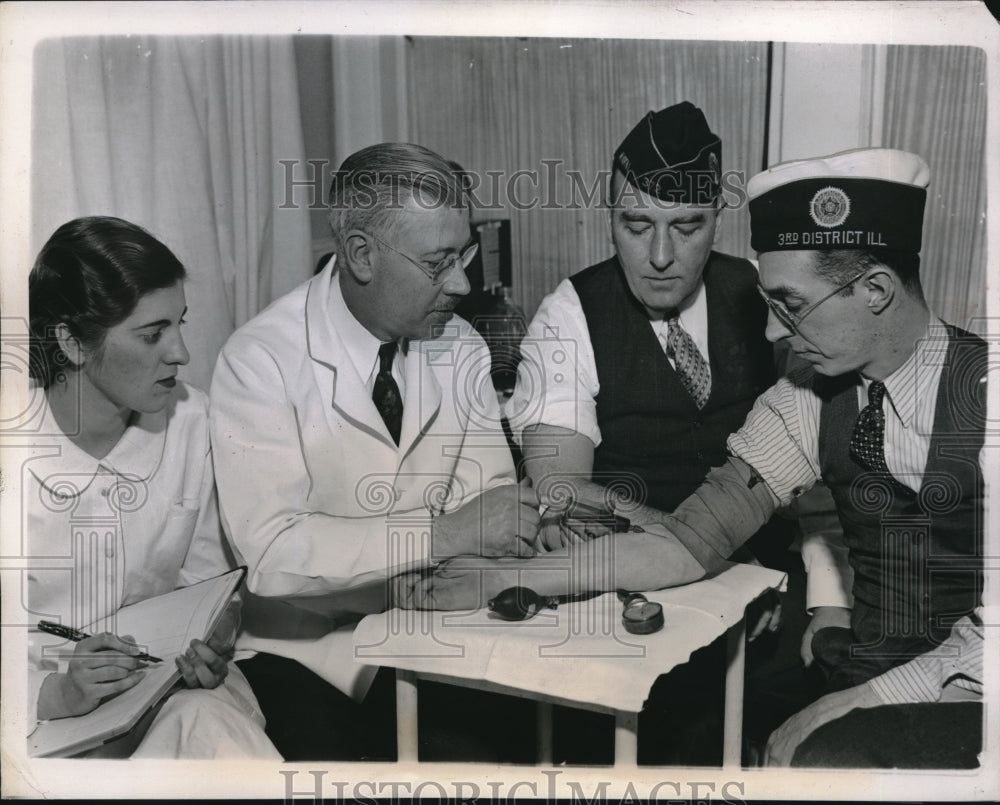 1939 Chicago, American Legionaires &amp; Dr M Sims,I Haseberger - Historic Images