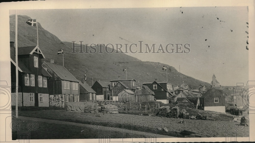 1940 Press Photo Faroe Islands, n of Scotland town of Tveraa-Historic Images