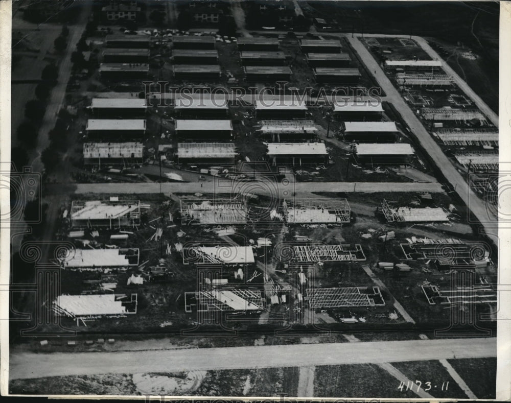 1940 Press Photo Aerial view of construction of Ft Benning, Ga barracks-Historic Images