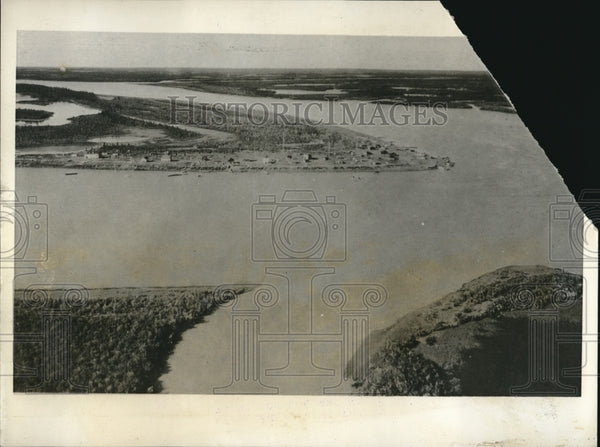 1931 Aerial View of Aklavik Northwest Territories - Historic Images