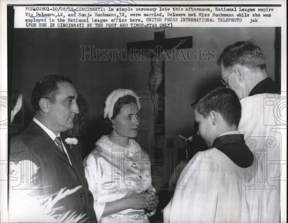 1959 Press Photo Wedding at the National League in Cincinnati - Historic Images