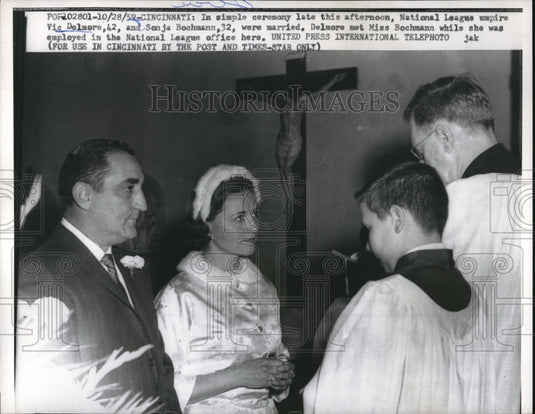 1959 Press Photo Wedding at the National League in Cincinnati - Historic Images