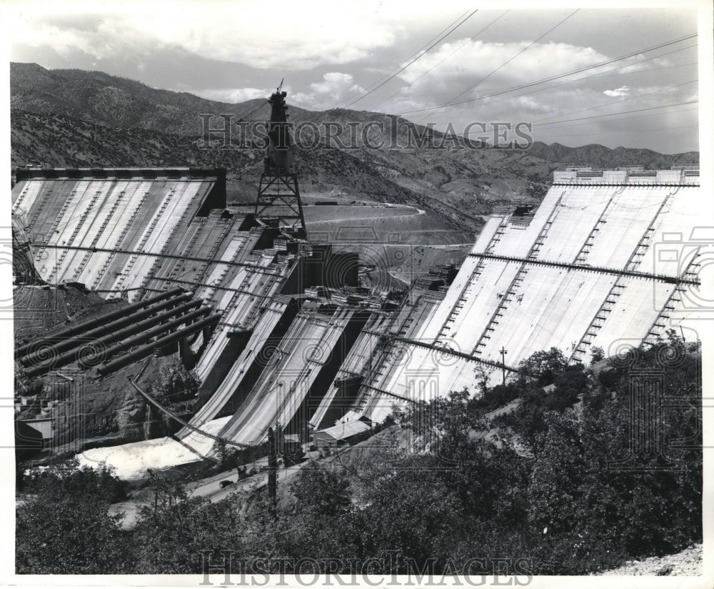 1943 Press Photo Shasta Dam In Central Valley, CA One Of 60 Designed-Historic Images