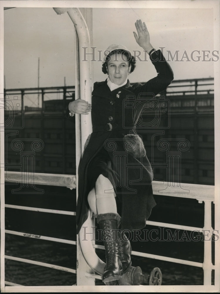 1940 Mary Ann Young at Age 15 on S.S. Noordam Going to Michigan - Historic Images