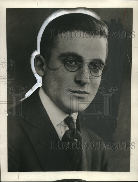 1923 Press Photo Clarence W. Jones posing for photo-Historic Images