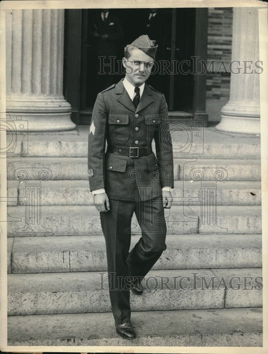 1933 Press Photo Louis Pecora son of Ferdinant Pcra RotC - Historic Images