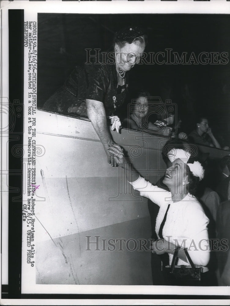 1956 Mrs Robert Horstman at Democratic Convention with Motherinlaw - Historic Images