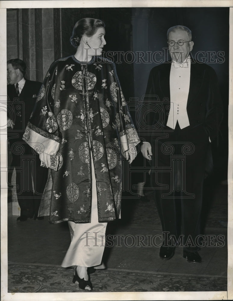 1941 Press Photo Secretary of the Interior &amp; Mrs. Ickes attend dinner honor Pres-Historic Images