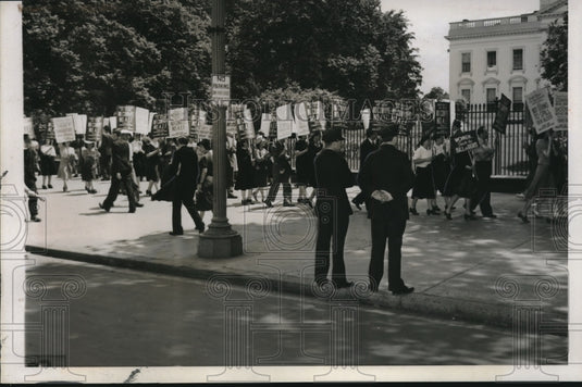 1941 Press Photo Peace Pickets Washington - Historic Images