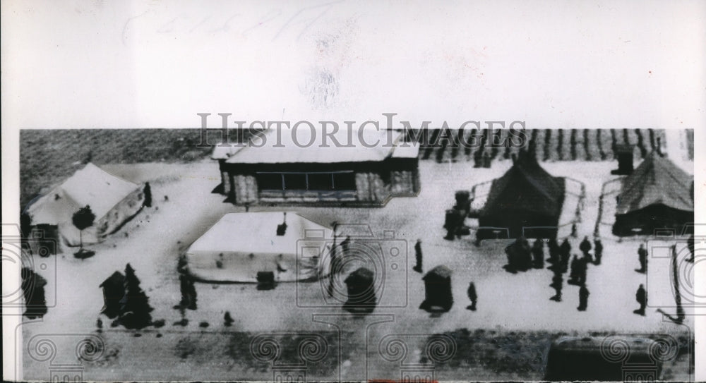 1953 Press Photo Aerial View Of Communist POW Exchange Point - Historic Images