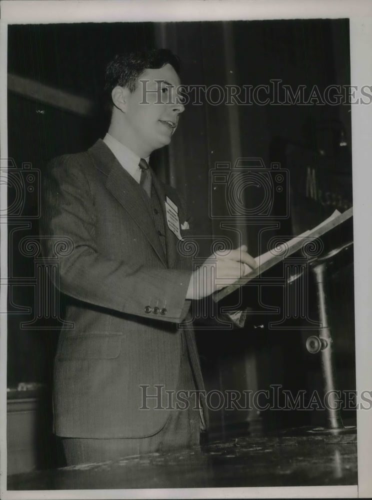 1936 Press Photo Dr Marshall Hall of St Louis at Harvard-Historic Images