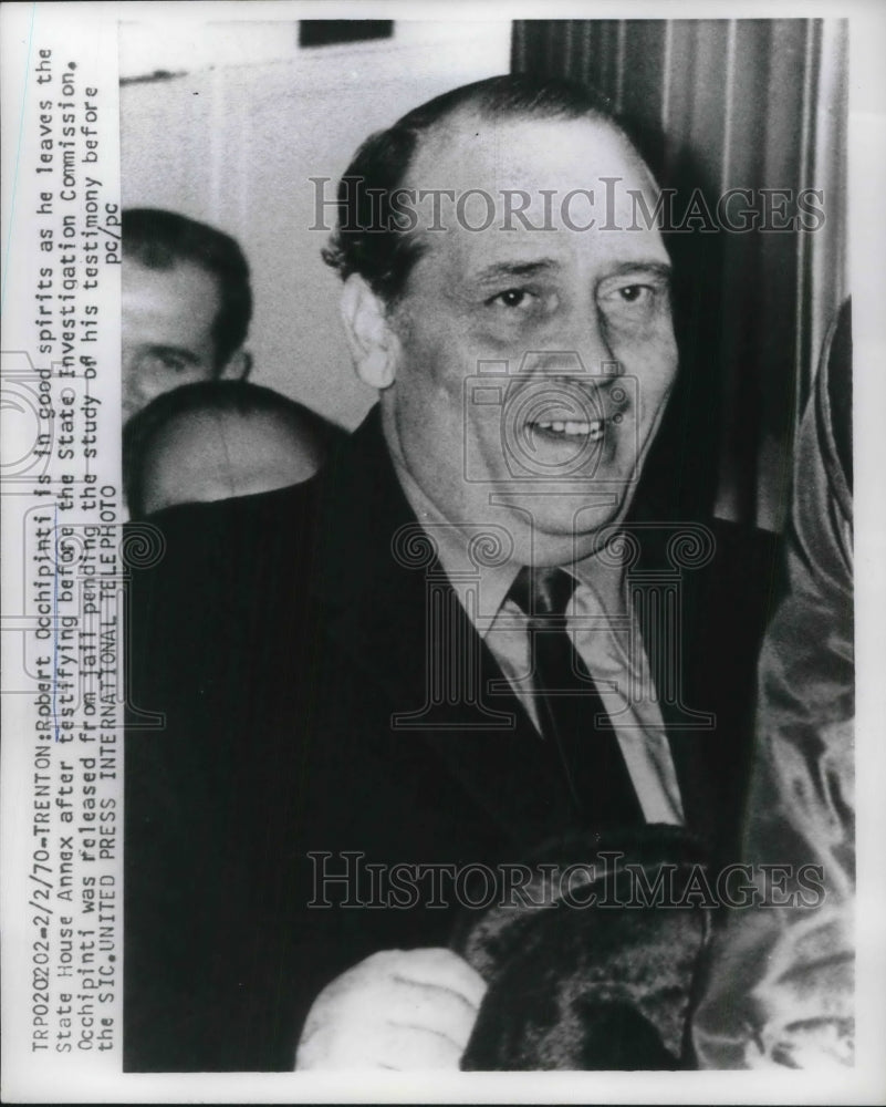1970 Press Photo Robert Occhipinti, testified at State Investigation Commission - Historic Images