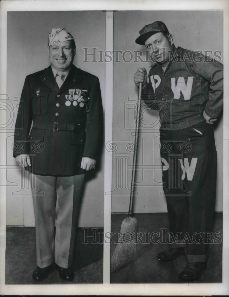 1949 State Commander Otho Beaudoin of MI Veterans of Foreign Wars - Historic Images