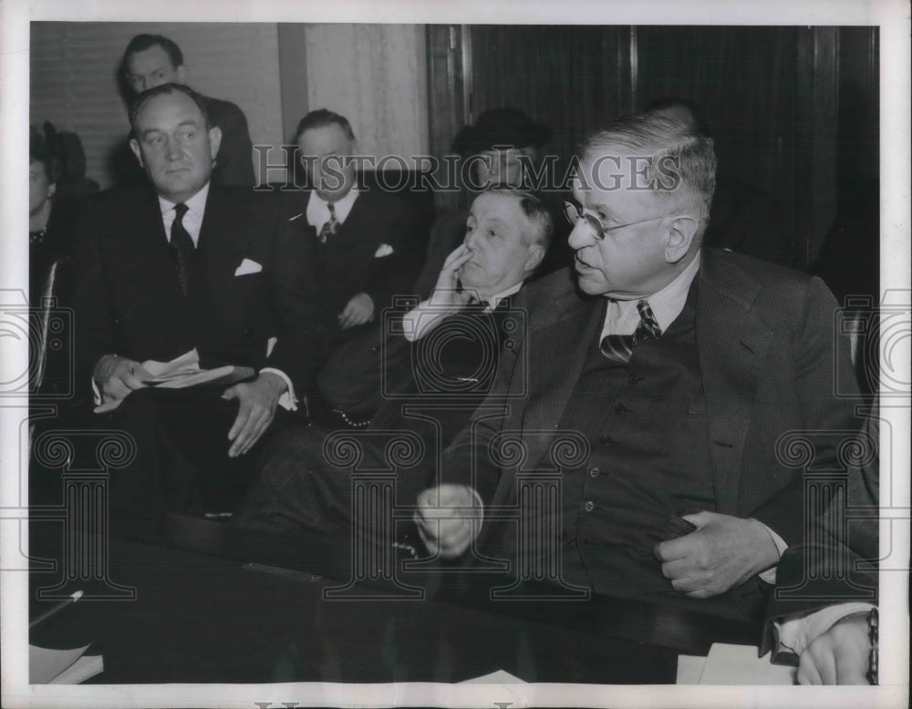 1946 D.C. Harold Ickes, Sec of Interior, John Pauley, Sen. Gerry - Historic Images