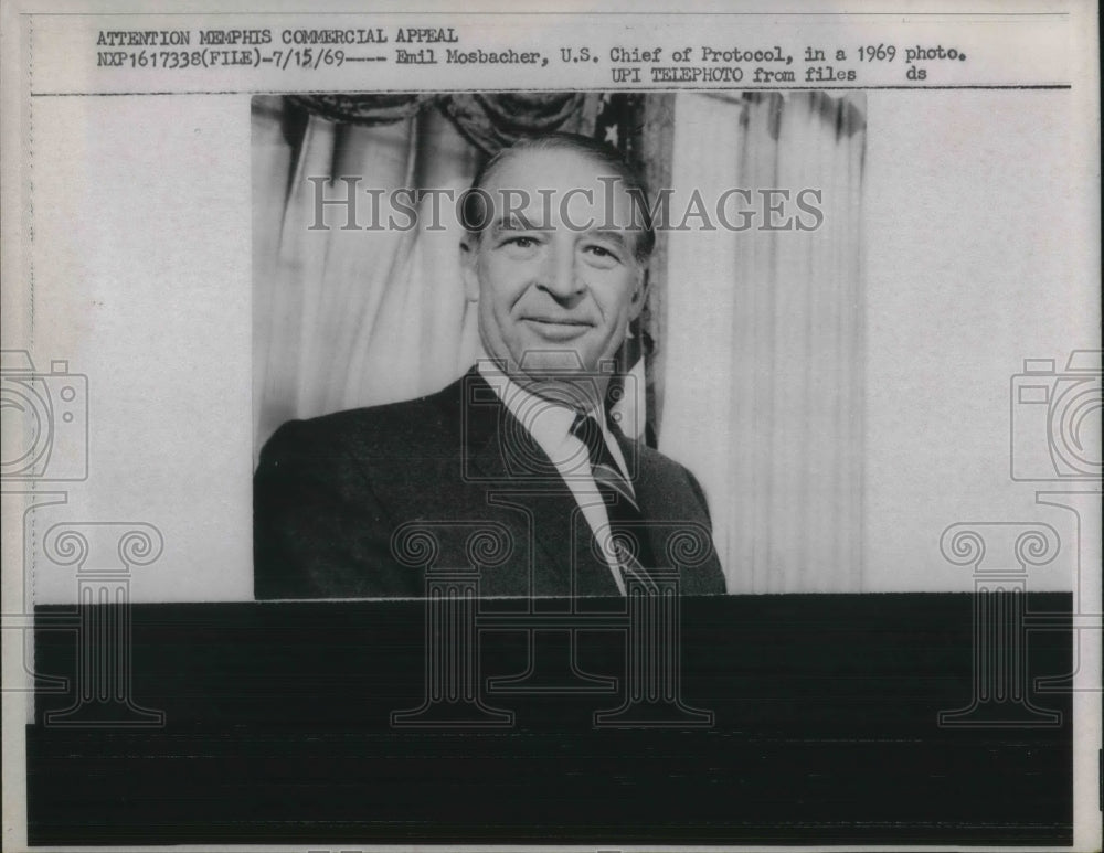 1969 Emil Mosbacher, US Chief of Protocol - Historic Images