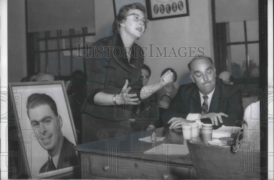 1957 Press Photo Mrs. Wm. Lovinger Requests Death Penalty for Son's Killer-Historic Images