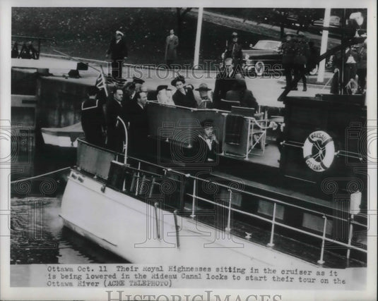 1951 Press Photo Princess Elizabeth & Husband Duke of Edinburgh Touring Ottawa-Historic Images
