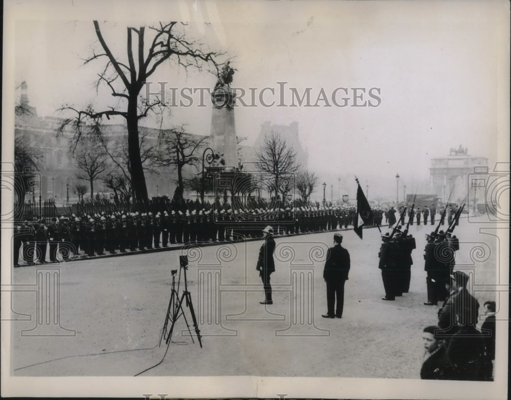 1936 Paris Firemen Considered Part of French Army New Colors - Historic Images