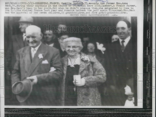 1957 Herbeuval, France, Camille Lambert, Mrs A Beck to wed - Historic Images