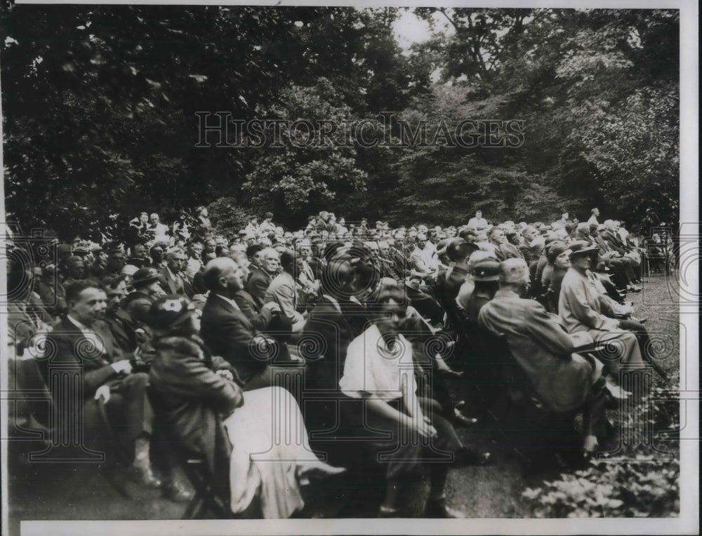 1935 Press Photo Funeral  of Mrs Harold Icks, wife of Interior Sec - Historic Images