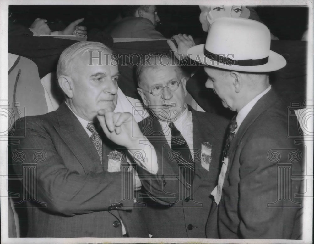 1944 Press Photo PA Sen Joseph Guffy Interior Secretary Harold Ickes-Historic Images