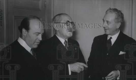 1940 Press Photo Professors Paul Langevin & EN da Andrado, Dr HJ Gough - Historic Images