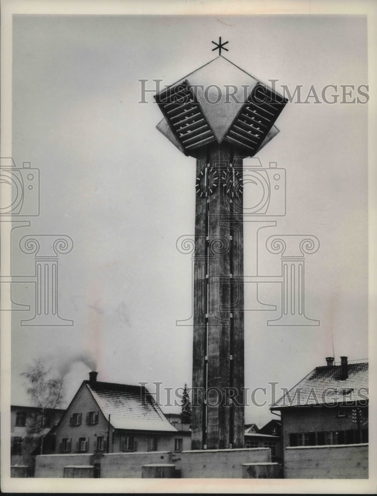 1964 Press Photo Uster, Switzerland new modernistic church-Historic Images