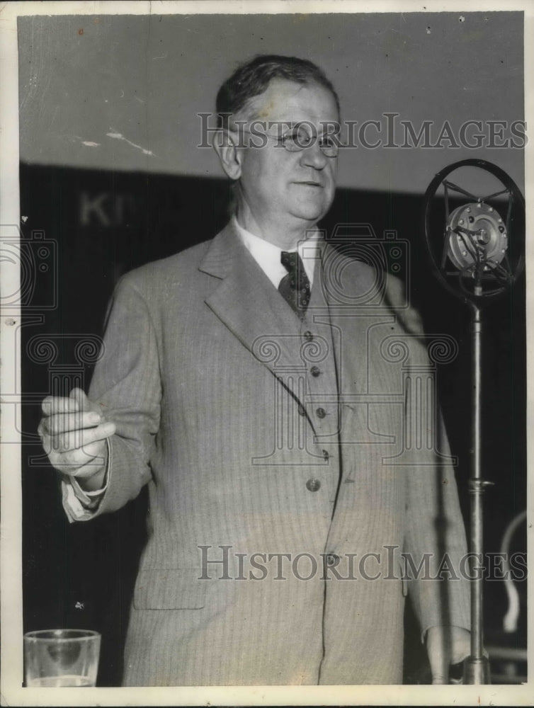 1933 Press Photo Mr. Harold Ickes of chicago Post PF Sec to Interior - Historic Images