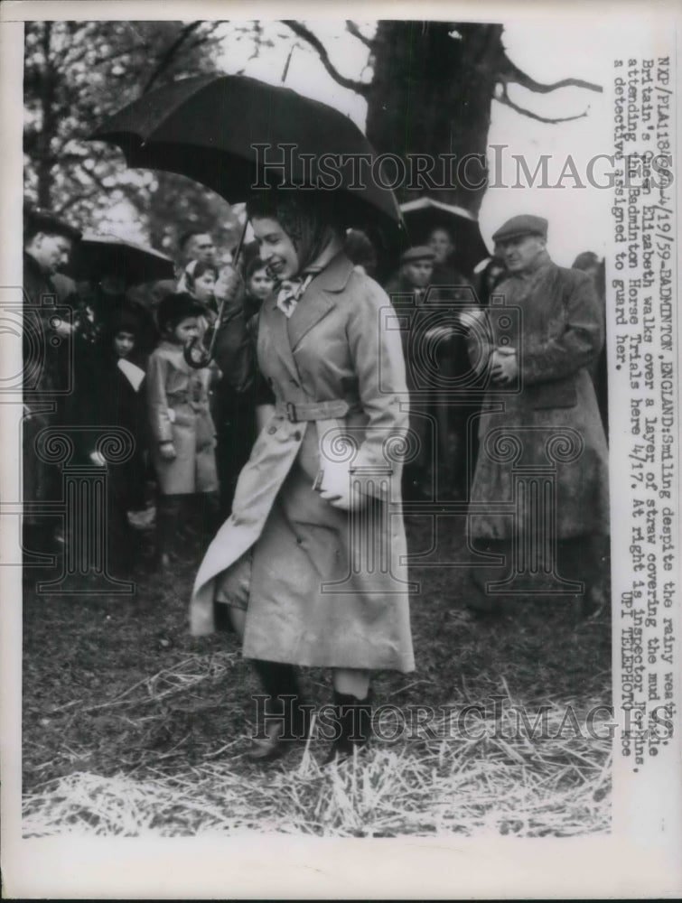 1959 Badminton, England Queen Elizabeth at Horse Trials - Historic Images