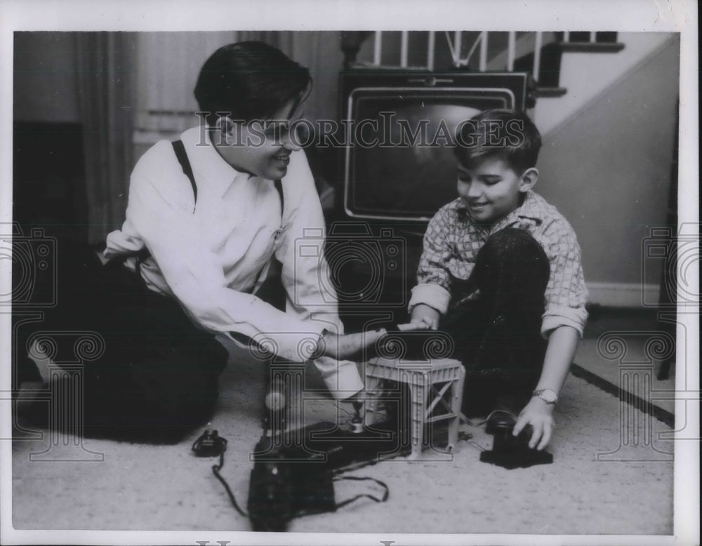 1957 Press Photo Senator Frank Church &amp; Son Forrest From Idaho-Historic Images