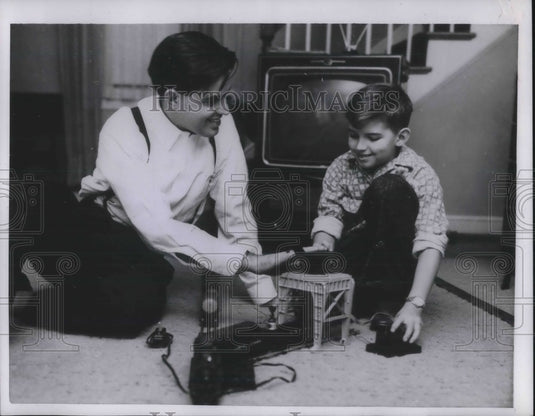 1957 Press Photo Senator Frank Church & Son Forrest From Idaho-Historic Images
