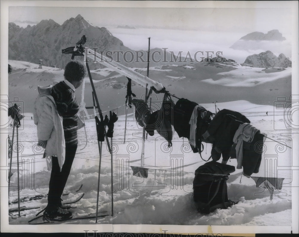 1959 Press Photo Garmison Partenkirchen In West Germany&#39;s Bavarian Alps. - Historic Images