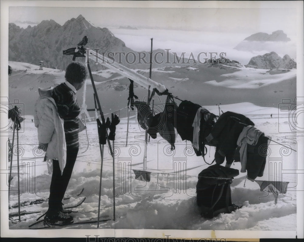 1959 Press Photo Garmison Partenkirchen In West Germany's Bavarian Alps. - Historic Images