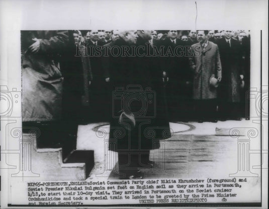 1956 Soviet Premier Nikolai Bulganin & Communist Chief Khrushchev - Historic Images