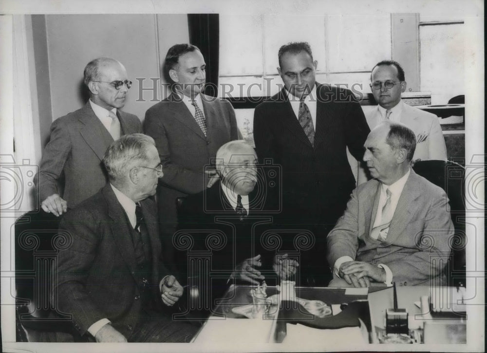 1939 Press Photo D.C. Adm Wm Leary, Puerto Ricans Nadal,Iglesias,Leahy,Geigel-Historic Images