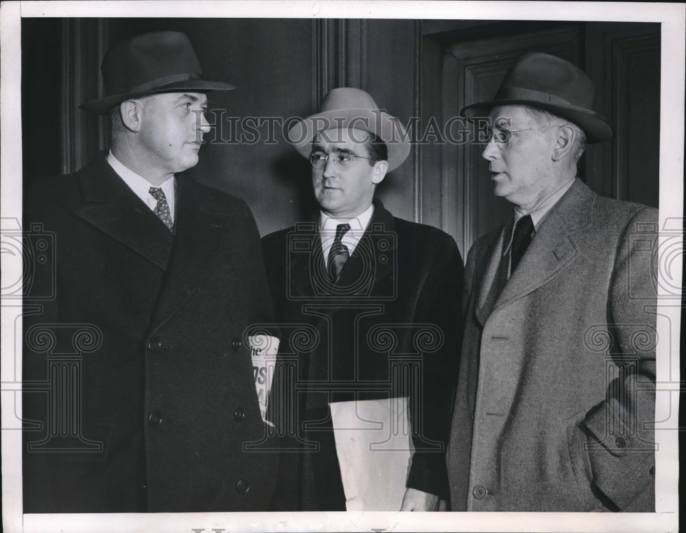 1947 Govt conciliators Pres Beirne Natl Federation Telephone Workers - Historic Images