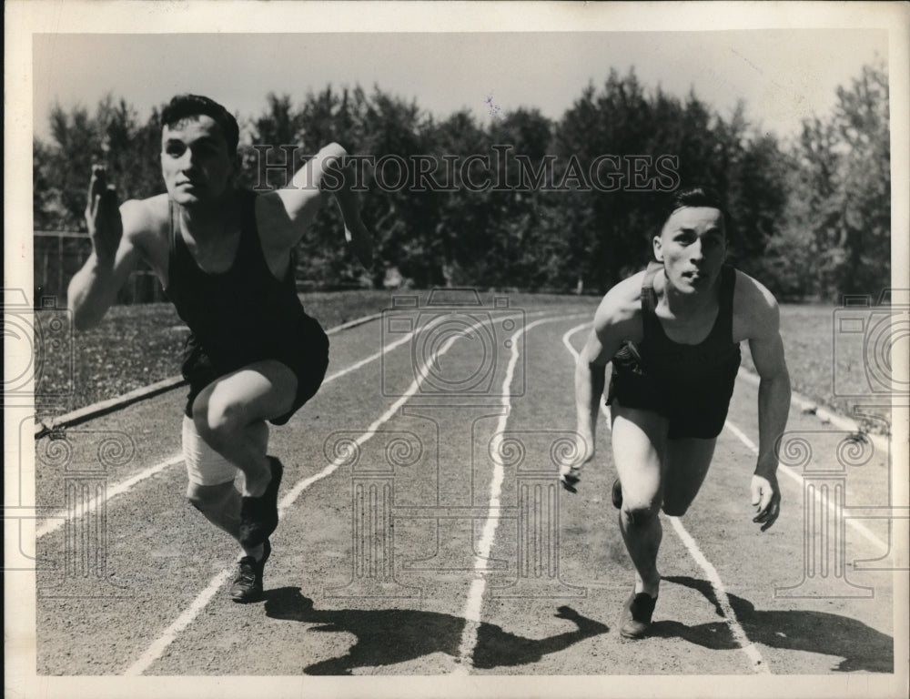 1939 Press Photo Ray &amp; Ralph Fox at track meet-Historic Images