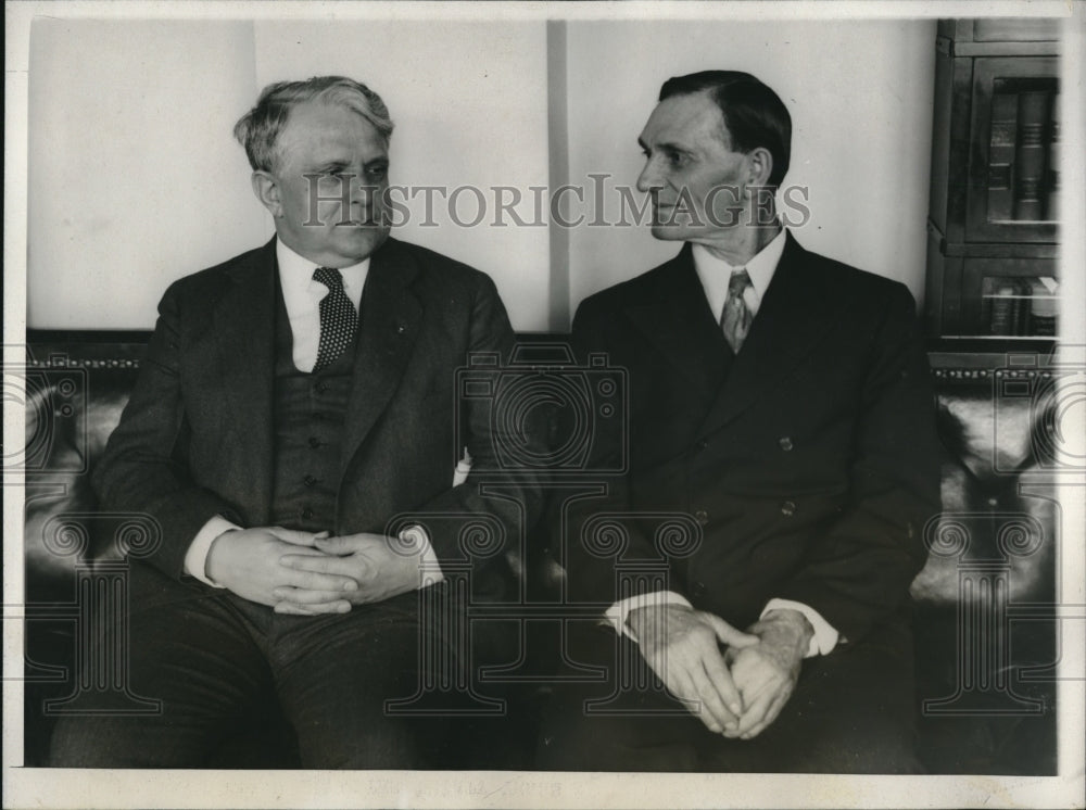 1928 Press Photo LAbor Sec James Davis &amp; Joseph J Carter - Historic Images