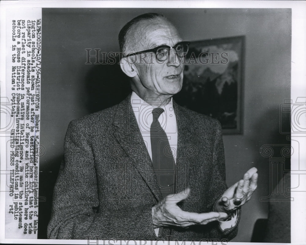 1956 Press Photo Hobart M. Corning Superintendent Of Washington Schools-Historic Images