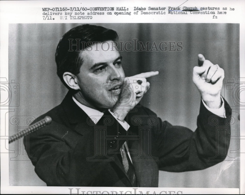 1960 Idaho Senator Frank Church Addressing Opening Of Convention - Historic Images