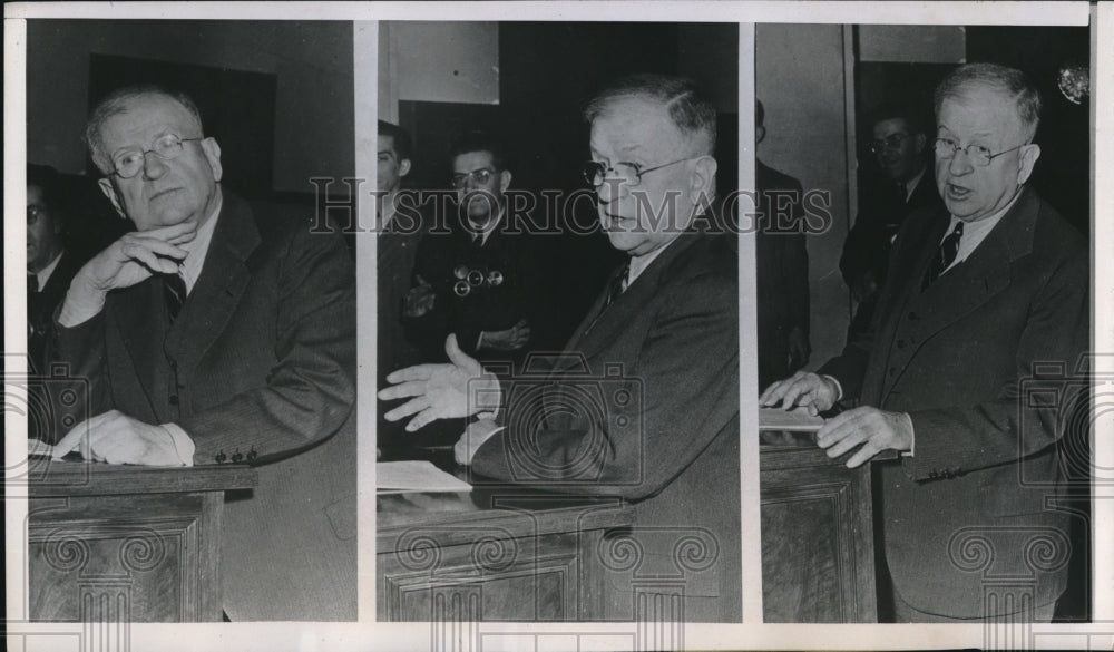 1946 Press Photo Secretary of the Interior Harold Ickes at Press Conference - Historic Images